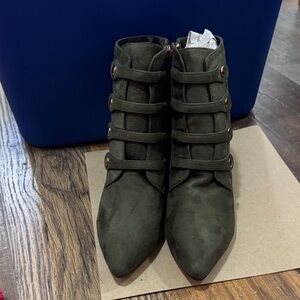 Comfortview Women's Dark Green Ankle Boots